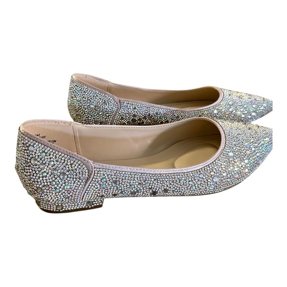 Silver Slipper Beaded Sparkling Flats, Size 8M, NWOT, Sparkling. - Picture 3 of 11